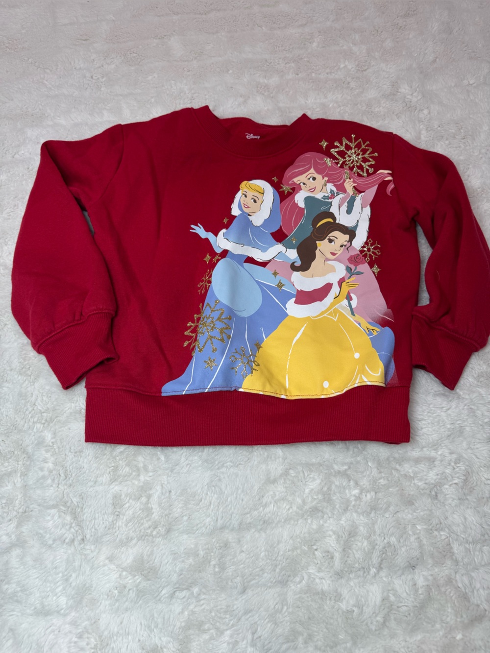 Disney Girls' Red Princess Graphic Sweatshirt